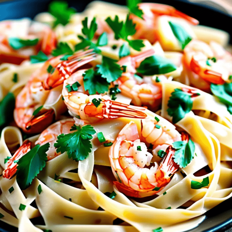 Fettuccine with Shrimp