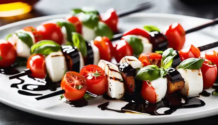 CAPRESE SKEWERS WITH BALSAMIC GLAZE