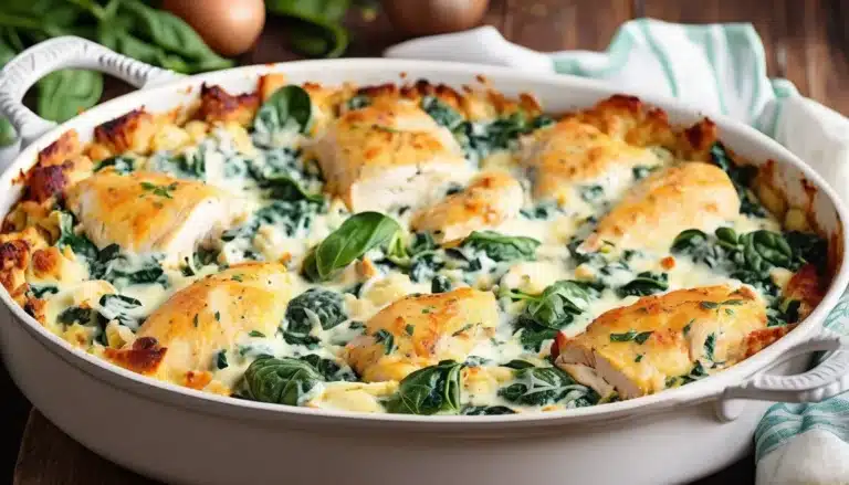 CHICKEN AND SPINACH CASSEROLE
