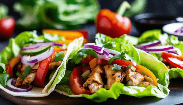 Chicken Fajita Lettuce Wraps