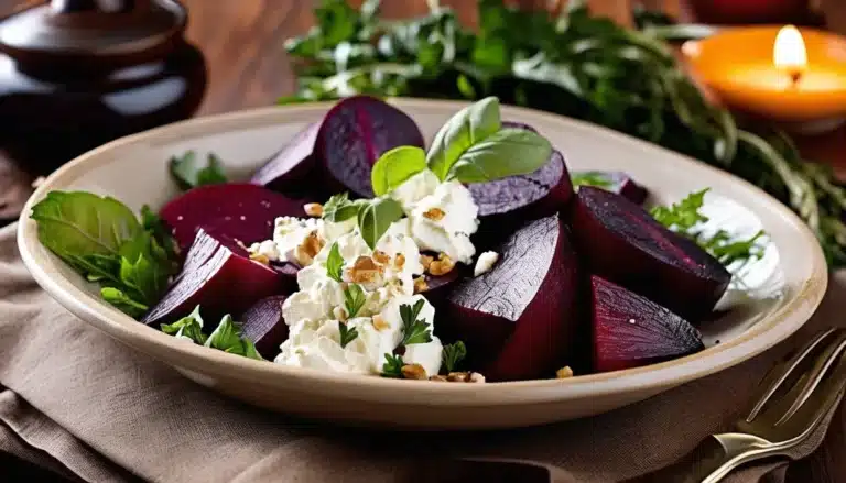 ROASTED BEETS WITH GOAT CHEESE