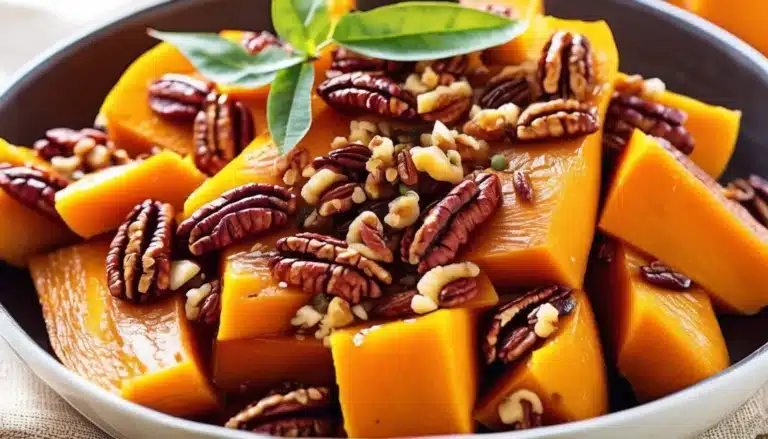 ROASTED BUTTERNUT SQUASH WITH PECANS