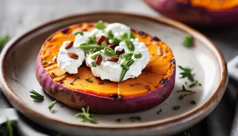 SWEET POTATO ROUNDS WITH GOAT CHEESE