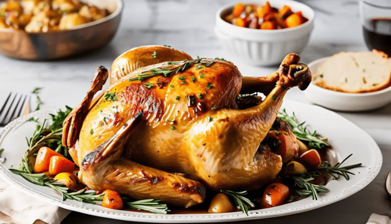 Whole Stuffed Chicken With Gravy